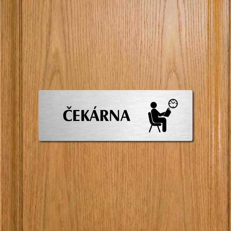 Čekárna, 200x66mm, stříbrná popiska 